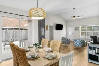 NEW! Walk to Beach 3 Blocks, Big Private Backyard, Firepit, Bunks, Sofa sleeper