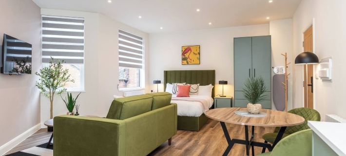 Stylish Central Studio Steps to DMU & LRI Hotéis em Leicester