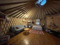 Yurt Located in a Little Oak Grove