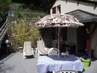 Charming Gite overlooking the river Truyere and the 14th Century bridge.