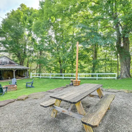 Game Room & Fire Pit: Peaceful Catskills Farmhouse