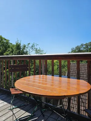 New, cozy vacation apartment in the attic with sleeping gallery, near Ammersee Hotels in Windach