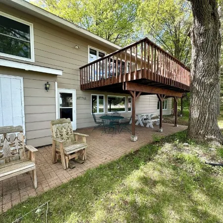 Huge Lakefront 3bd + Loft + 2 Kitchen Cabin on Recreational Bay Lake- Game Room