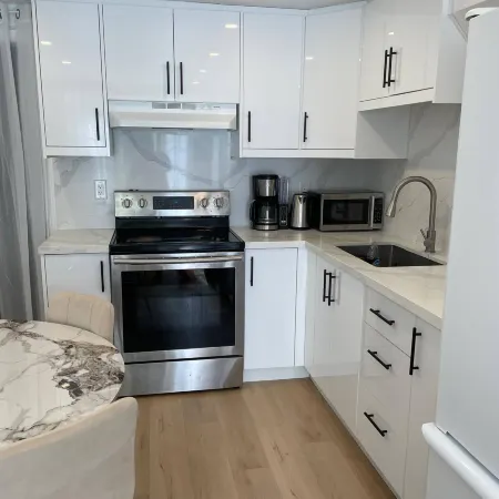 Oshawa  Suite  Open Kitchen  Living Space Hotels in Oshawa
