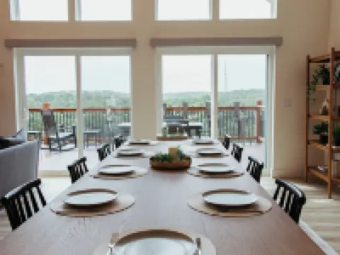 New! Luxury Lakeview Cabin: Lazy River, Theater, Game Rm, Sleeps 20+, Hot Tub Hotels in Pine B Township