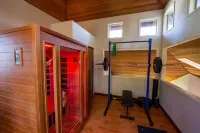 Tranquil Forested Cabin with Sauna, Home Gym, & AC