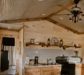 Cozy tiny cabin, close to local activities. Pet friendly. Suited 2 adults.