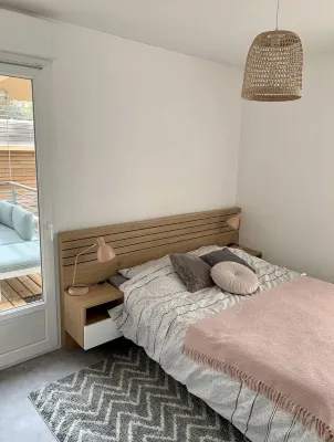 Apartment Benvenuti Calvi the beach with feet with 3 min, terrace, carpark, swimming pool Hotel a Calvi