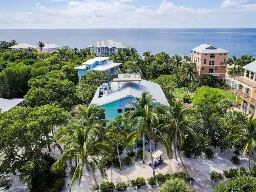 Private Beach Access Steps Away,  Pool, Outdoor Bar, 2 Golf Carts, 360 Views.