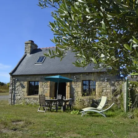 Traditional Breton house next to the village of La Palue