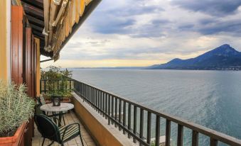 Flat Lake Garda with Very Panoramic View