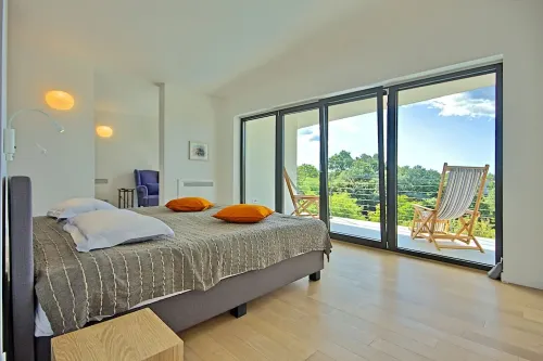 Modern villa with heated pool, whirlpool, volleyball court and mini football