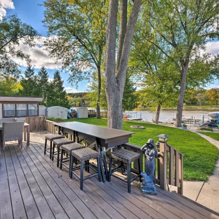 Boat Dock & Backyard: 'Rock River Retreat'