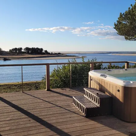 Waterfront Seaside Beach Home w/ Views & Hot Tub!
