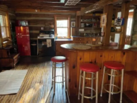 Magical Log Cabin, Streams in Private Yard, 4 Bedrooms, Pet Friendly, WiFi