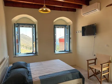 Symi Uptown Carmine  Sea View Terrace Studio