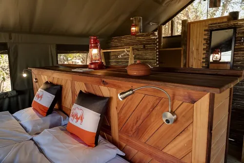 Luxury safari tent between Maun and Moremi