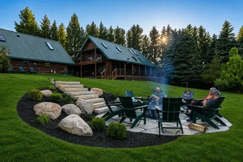 Secluded, Log Cabin Chalet 16+ Custom Outdoor Fire Pit, Air Hockey, 2 Hot Tubs! - Feriehus