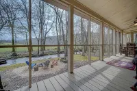 Creekfront Hayesville retreat w/ wrap-around porch and views!