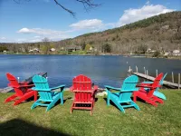 Lake George Water Front with Boat Dock Hotel a Ticonderoga