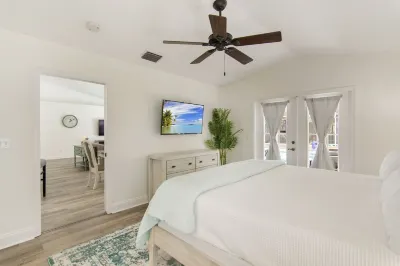 Beach Getaway with Private Heated Pool and Two King Beds