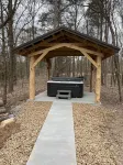New cabin in the woods with private hot tub