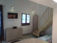 Studio spa jacuzzi private pool access villa in lorgues-83