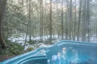 Laughing Bear Log Cabin, historical, sleeps 8, full kitchen, 2 dining areas!!