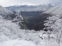 Old country house in breathtaking beautiful mountain landscape