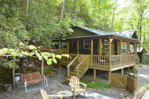 Quaint Cabin with a Creek in Front That Will Lull You to Sleep and Pet Friendly Hotels in Towns County