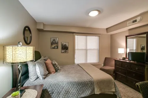 Spacious Living Area and Rooftop Bar Access - Stylish Cozy Retreat Hotels in Clarksville