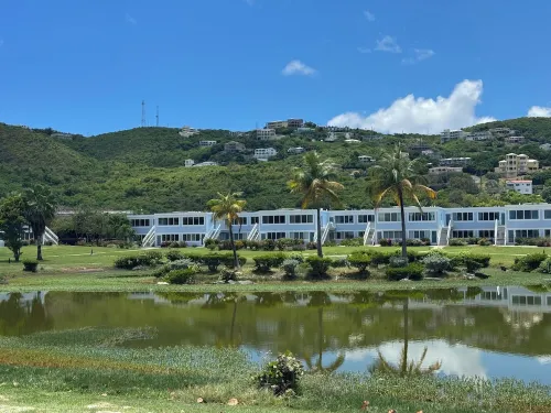 1 bedroom Crystal Cove condo on Sapphire Beach. Gated community, private beach.