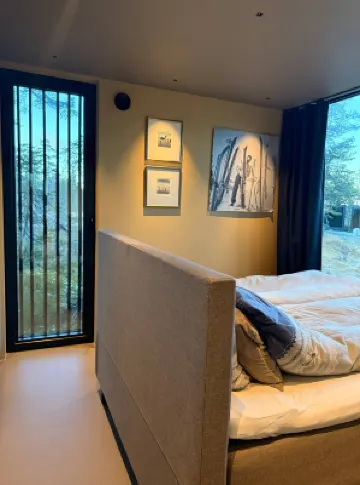 Unique, modern cabin designed by Snøhetta, located at Blefjell Hotels in 