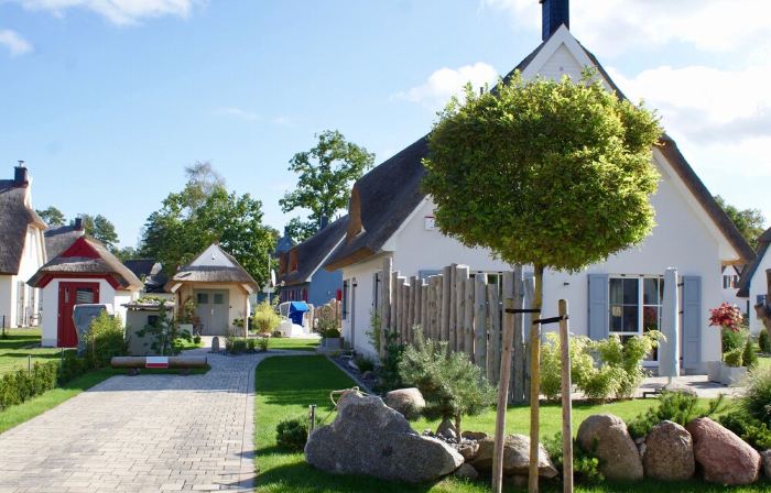 Thatched cottage for 8 people with an outdoor pool, near the beach & forest, sauna