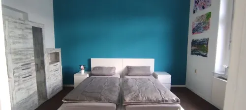 Spend the night in a small-town flair vacation apartment with the charm and wit of Kalauer