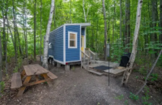 ❤️Tiny house THOW in woods -odorless compost toilet NEW-hot tub