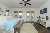 Lagoon Pool and Outdoor Kitchen - Elegant Beach Retreat