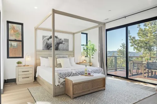 Modern Lodge Near Lake, Village, & Snow Summit Game Room, Decks, Firepit, Views