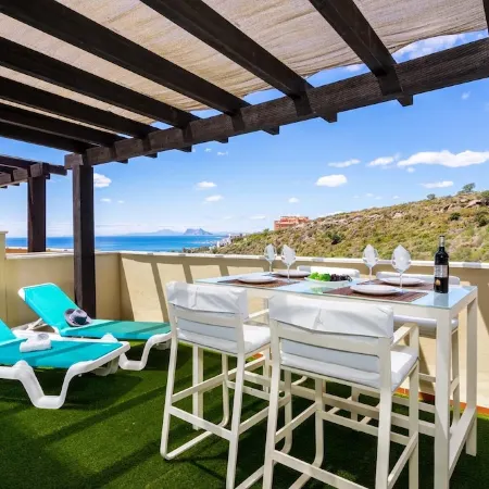 Penthouse with magnificent views of Gibraltar, south-southwest orientation.