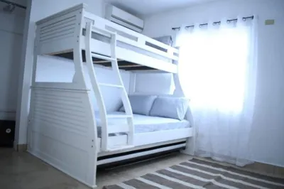 Ocean view, solar energy backup.