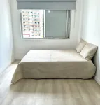 Canto do Forte apartment 50 meters from the beach 2 bedrooms, living room, balcony, kitchen. Hotels near Praia do Boqueirao