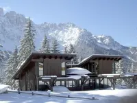Architect's house Karersee, view of rose garden, Latemar and western Alps