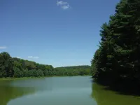 Peaceful farm area, on the reservoir, near vineyards