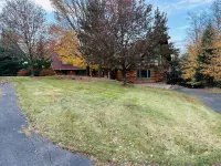 Total privacy, private beach, one of a kind full log home