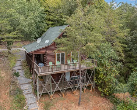 Into the woods 45 Min to Asheville w/ Hot Tub マクドウェルのホテル