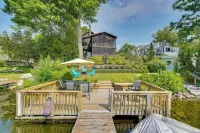 Porch and Views Queensbury Three Family Lakehouse - 3-Star