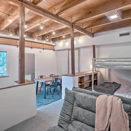 Modern and Unique Cabin with Deck by Lake Gregory!