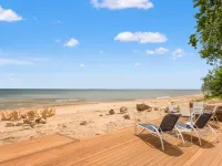 On The Rocks.  Lake Michigan Beachfront Home.