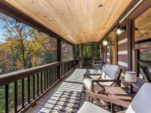 Romantic Modern Cabin w/Mountain Views, Hot Tub, Pet-Friendly & EV Charger Hotels in Cherry Log