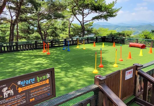 클럽이에스제천리조트에서 바라본 충주호반 전경